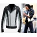 Michael Jackson Pepsi Punk Rock Style Black and White Leather Biker Jacket