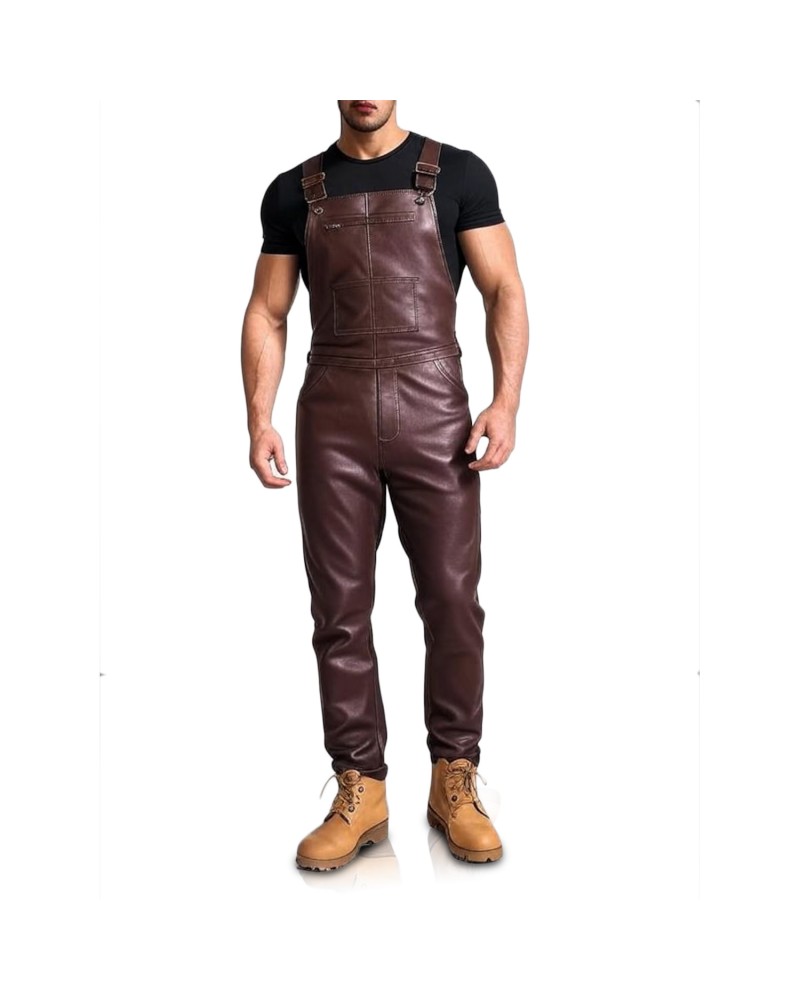 Laverapelle Men's Genuine Lambskin Leather Overalls (Black, Jumpsuit) - 2607001 Laverapelle Men's Genuine Lambskin Leather Overalls (Black, Jumpsuit) - 2607001