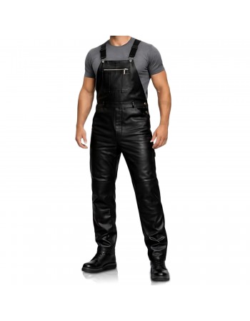 Laverapelle Men's Genuine Lambskin Leather Overalls (Black, Jumpsuit) - 2607002 Laverapelle Men's Genuine Lambskin Leather Overalls (Black, Jumpsuit) - 2607002