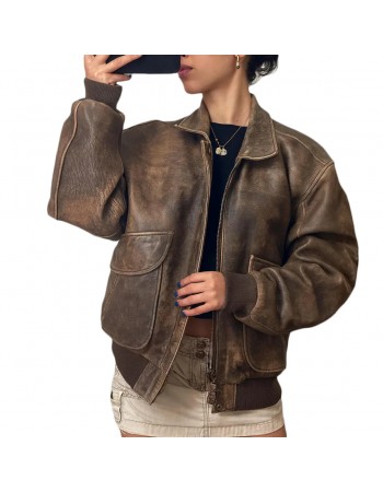 Laverapelle Women's Genuine Lambskin Oversized Bomber Leather Jacket (Black, Bomber Jacket) - 2621007 Laverapelle Women's Genuine Lambskin Oversized Bomber Leather Jacket (Black, Bomber Jacket) - 2621007