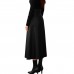 Laverapelle Women's Lambskin Leather High Waisted A-Line Maxi Skirts (Black, Maxi Skirt) - 2625002 Laverapelle Women's Lambskin Leather High Waisted A-Line Maxi Skirts (Black, Maxi Skirt) - 2625002
