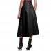 Laverapelle Women's Lambskin Leather High Waisted A-Line Midi Skirts (Black, Midi Skirt) - 2625004 Laverapelle Women's Lambskin Leather High Waisted A-Line Midi Skirts (Black, Midi Skirt) - 2625004