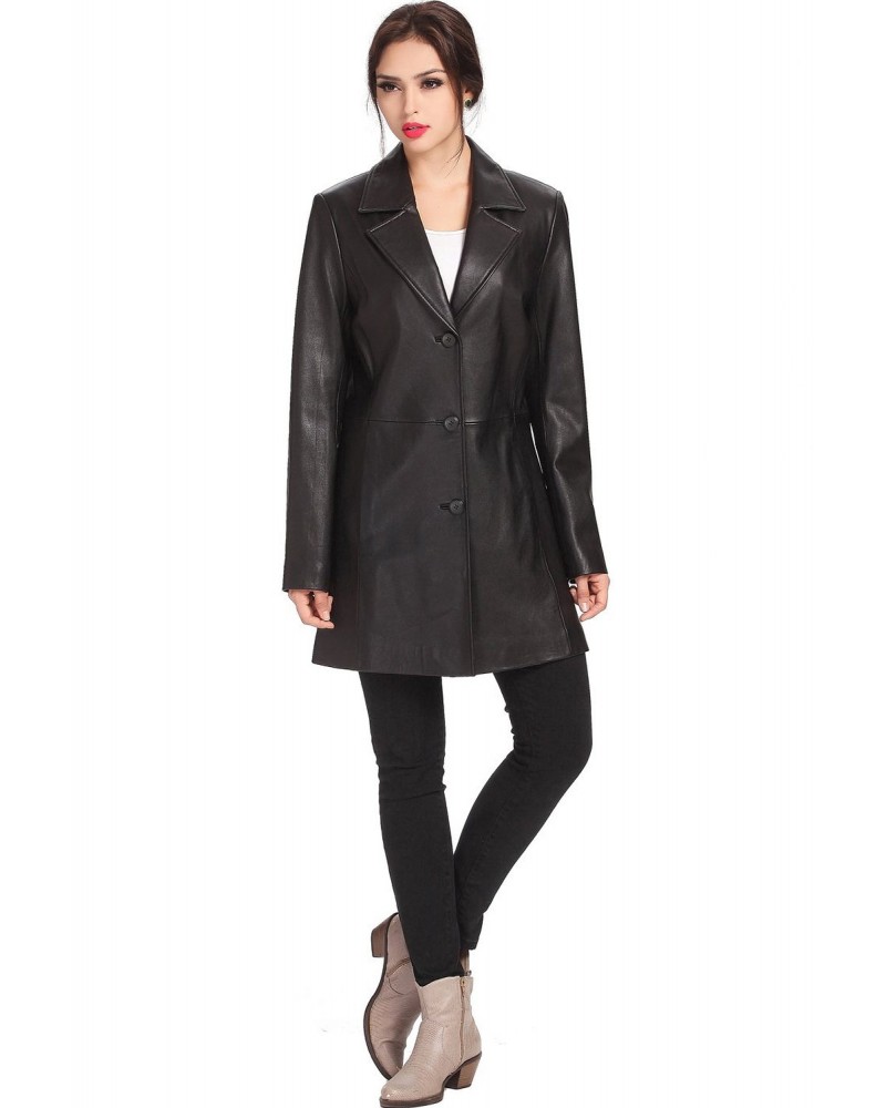 Laverapelle Women's Genuine Lambskin Leather Coat (Blazer Coat) - 1522759