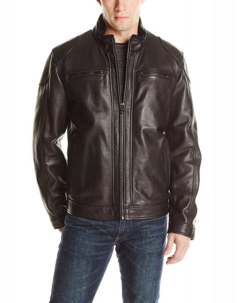 Laverapelle Men's Genuine Lambskin Leather Jacket (Racer Jacket) - 1501529