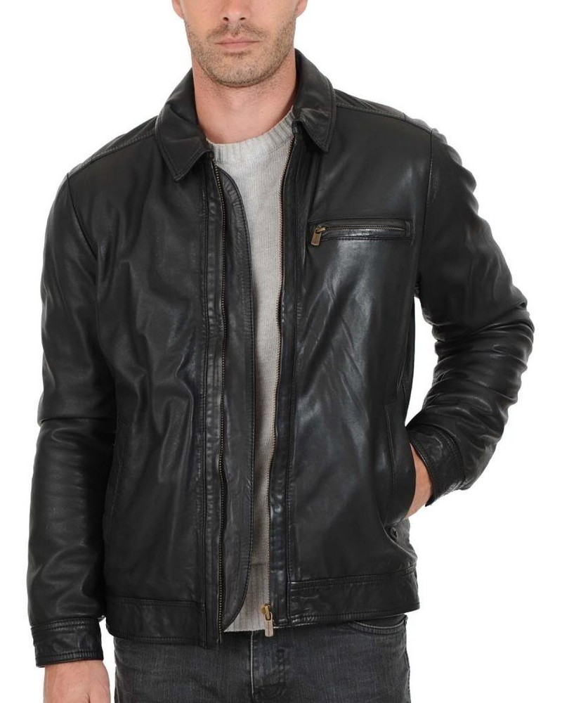 Laverapelle Men's Genuine Cowhide Leather Jacket (Aviator Jacket) - 1501584