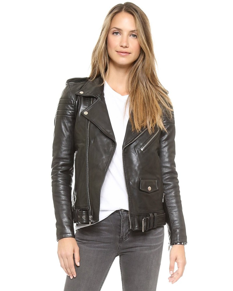 Laverapelle Women's Genuine Lambskin Leather Jacket (Double Rider Jacket) - 1521707