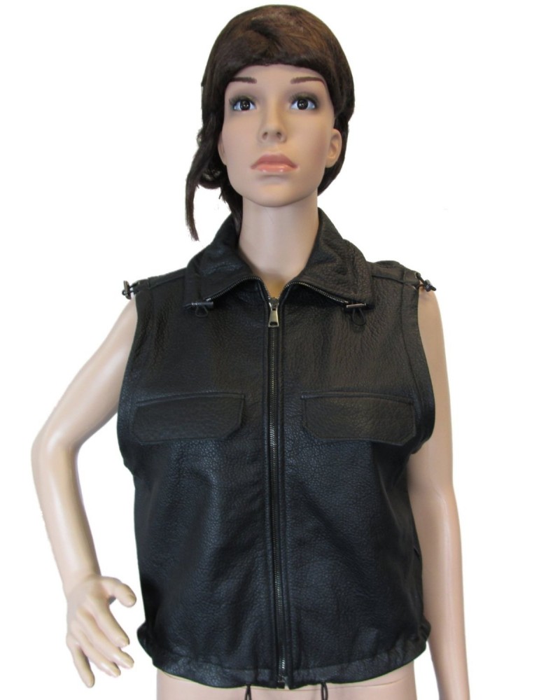 Laverapelle Women's Genuine Lambskin Leather Waist (Biker Vest) - 1523742