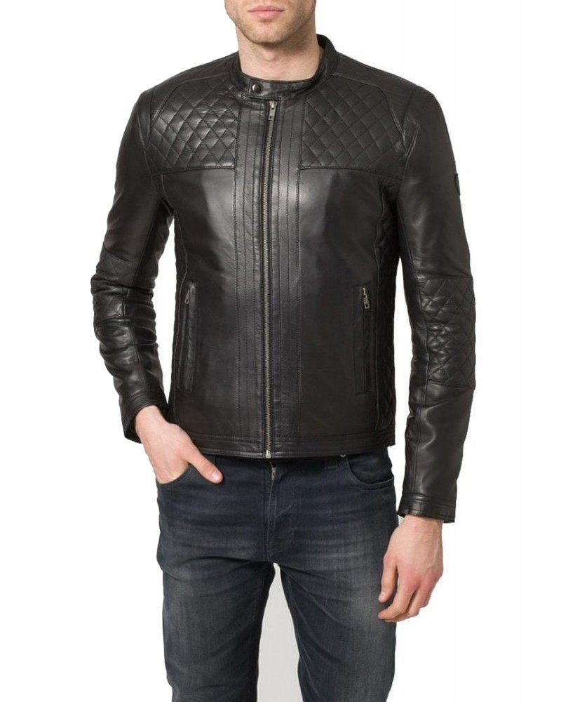 Laverapelle Men's Genuine Lambskin Leather Jacket (Racer Jacket) - 1501082 Laverapelle Men's Genuine Lambskin Leather Jacket (Racer Jacket) - 1501082