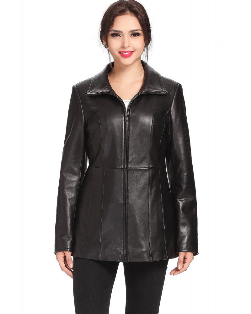 Laverapelle Women's Genuine Lambskin Leather Coat (Classic Coat) - 1522692