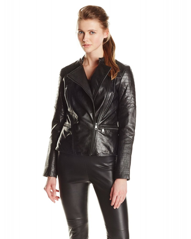 Laverapelle Women's Genuine Lambskin Leather Jacket (Double Rider Jacket) - 1521701