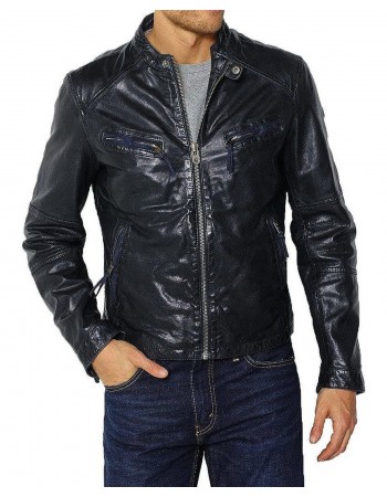Laverapelle Men's Genuine Lambskin Leather Jacket (Racer Jacket) - 1501328 Laverapelle Men's Genuine Lambskin Leather Jacket (Racer Jacket) - 1501328