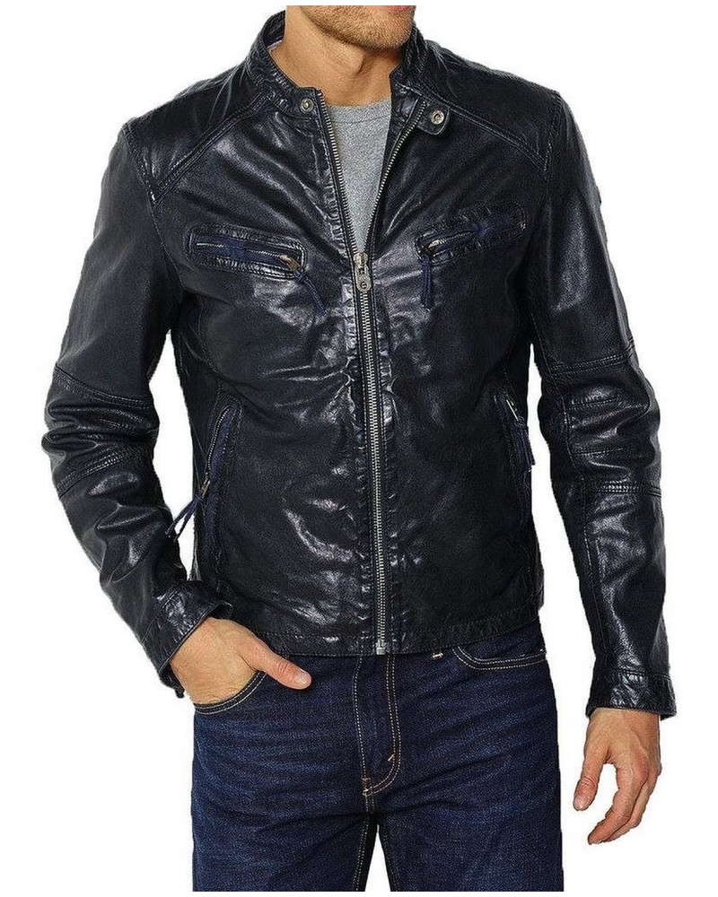 Laverapelle Men's Genuine Lambskin Leather Jacket (Racer Jacket) - 1501328 Laverapelle Men's Genuine Lambskin Leather Jacket (Racer Jacket) - 1501328