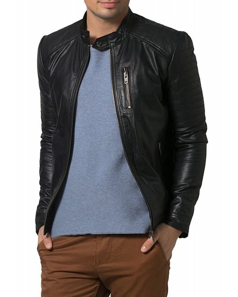 Laverapelle Men's Genuine Lambskin Leather Jacket (Racer Jacket) - 1501193 Laverapelle Men's Genuine Lambskin Leather Jacket (Racer Jacket) - 1501193