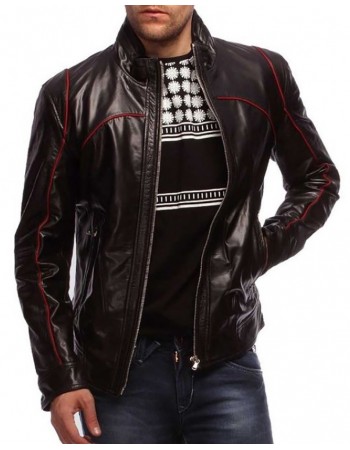 Laverapelle Men's Genuine Lambskin Leather Jacket (Racer Jacket) - 1501441