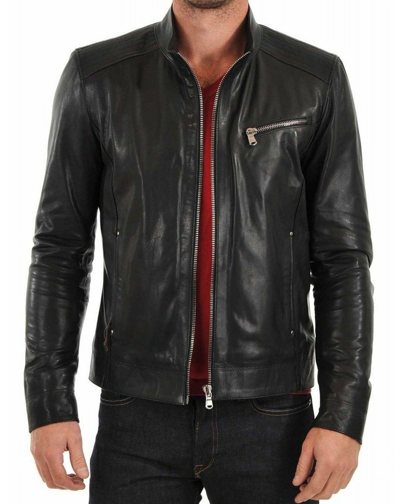 Laverapelle Men's Genuine Lambskin Leather Jacket (Racer Jacket) - 1501447 Laverapelle Men's Genuine Lambskin Leather Jacket (Racer Jacket) - 1501447