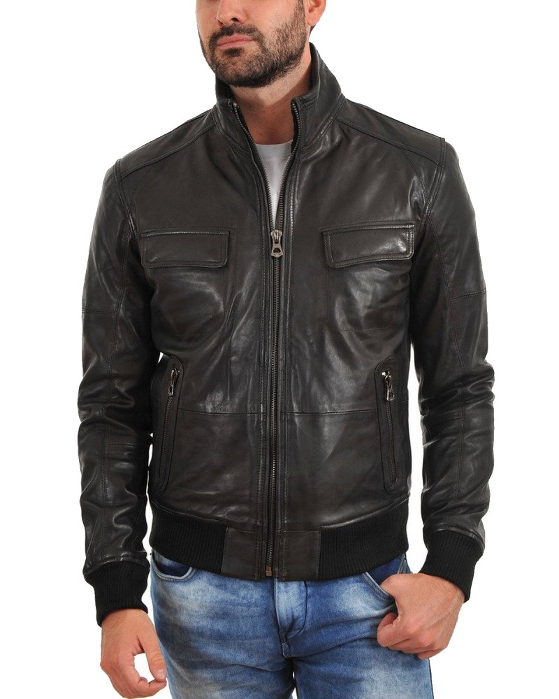 Laverapelle Men's Genuine Lambskin Leather Jacket (Bomber Jacket) - 1501478 Laverapelle Men's Genuine Lambskin Leather Jacket (Bomber Jacket) - 1501478